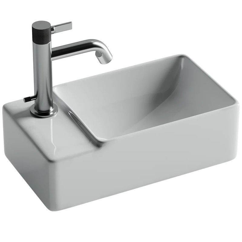 Раковина подвесная Ceramica Nova Element CN5046 39.5x22 (белый), чаша справа
