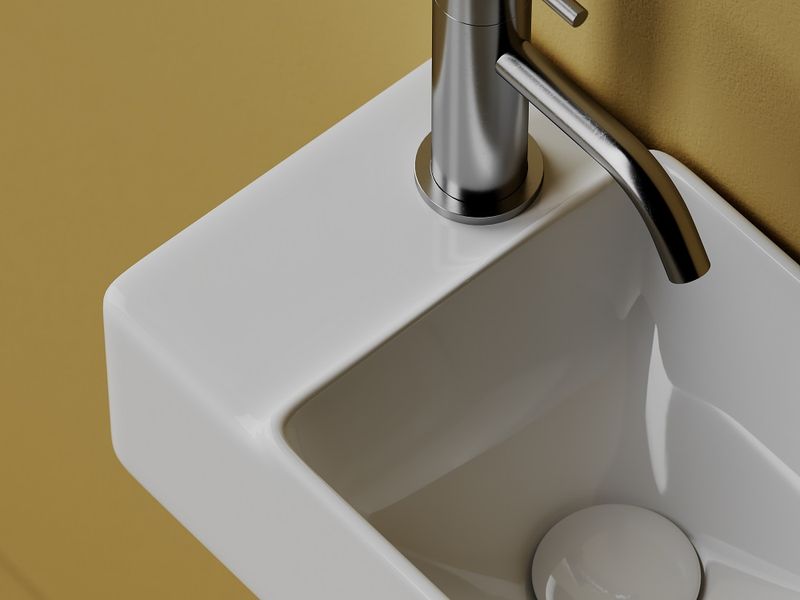 Раковина подвесная Ceramica Nova Element CN5046 39.5x22 (белый), чаша справа