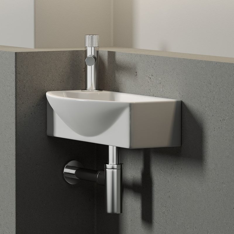 Раковина подвесная Ceramica Nova Element CN6038R 45.5x22 (белый), без донного клапана