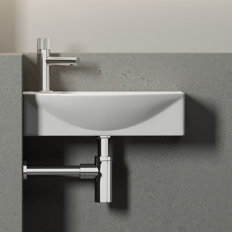 Раковина подвесная Ceramica Nova Element CN6038R 45.5x22 (белый), без донного клапана