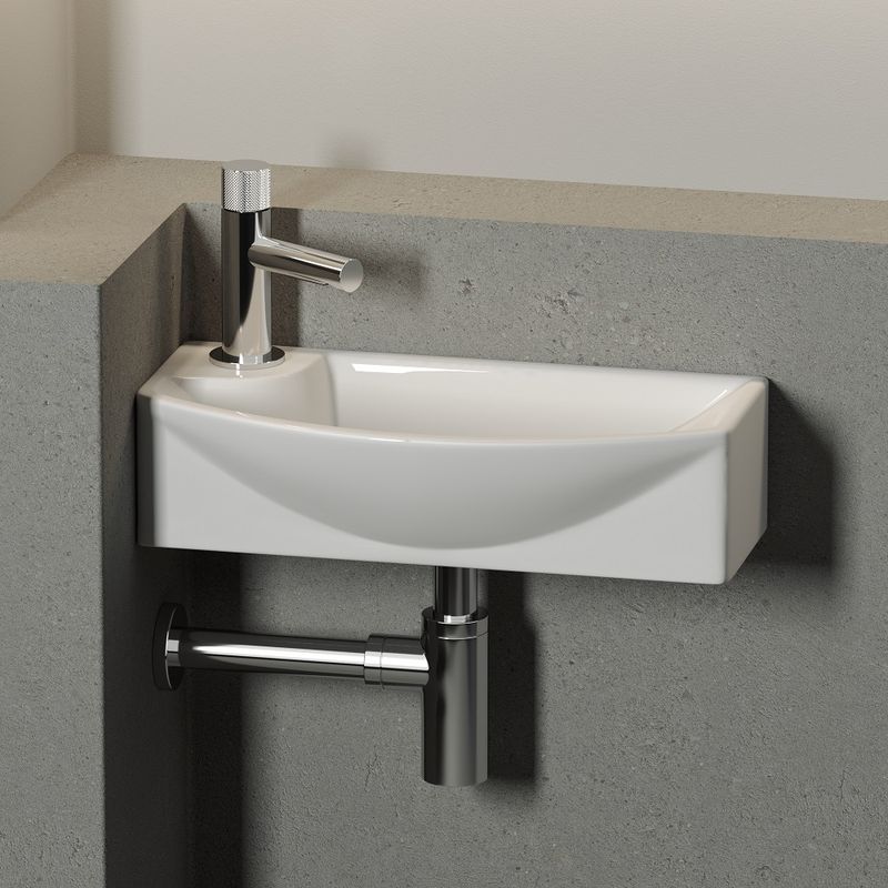 Раковина подвесная Ceramica Nova Element CN6038R 45.5x22 (белый), без донного клапана