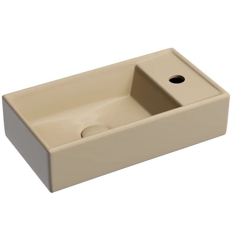 Раковина подвесная Ceramicanova Element CN6051LMC 40.7x21.7x10 (капучино матовый), чаша слева