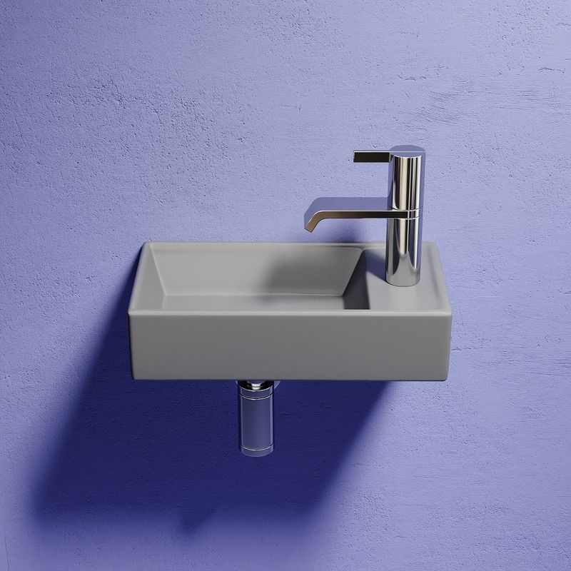 Раковина подвесная Ceramicanova Element CN6051LMH 40.7x21.7x10 (антрацит матовый), чаша слева