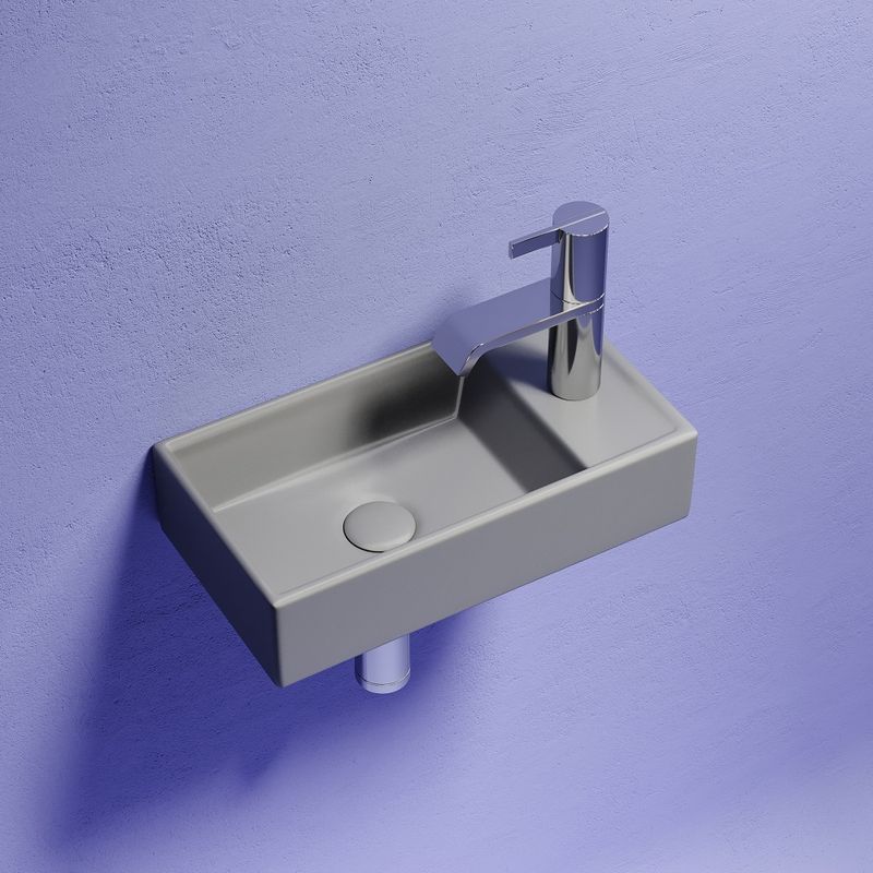 Раковина подвесная Ceramicanova Element CN6051LMH 40.7x21.7x10 (антрацит матовый), чаша слева