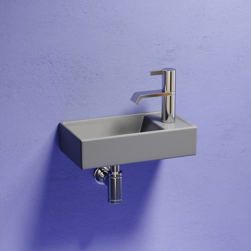 Раковина подвесная Ceramicanova Element CN6051LMH 40.7x21.7x10 (антрацит матовый), чаша слева