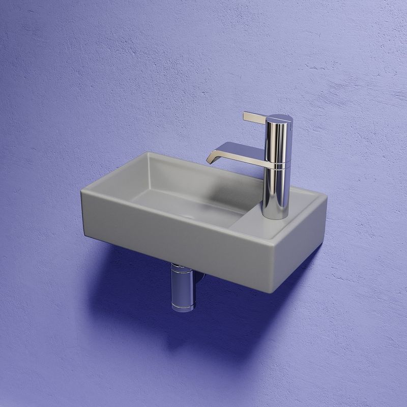 Раковина подвесная Ceramicanova Element CN6051LMH 40.7x21.7x10 (антрацит матовый), чаша слева