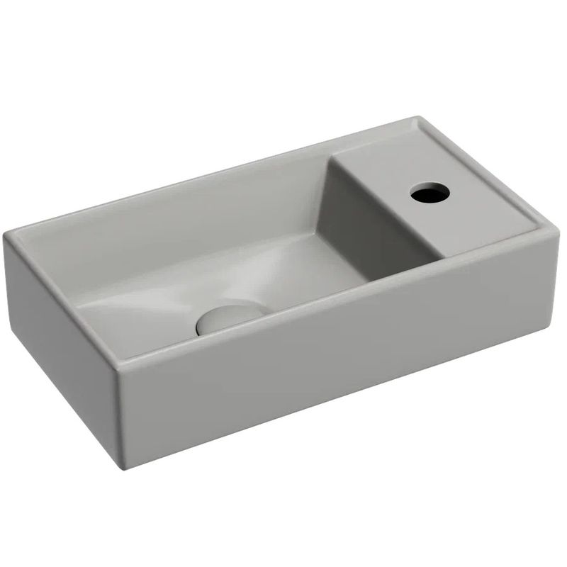 Раковина подвесная Ceramicanova Element CN6051LMH 40.7x21.7x10 (антрацит матовый), чаша слева