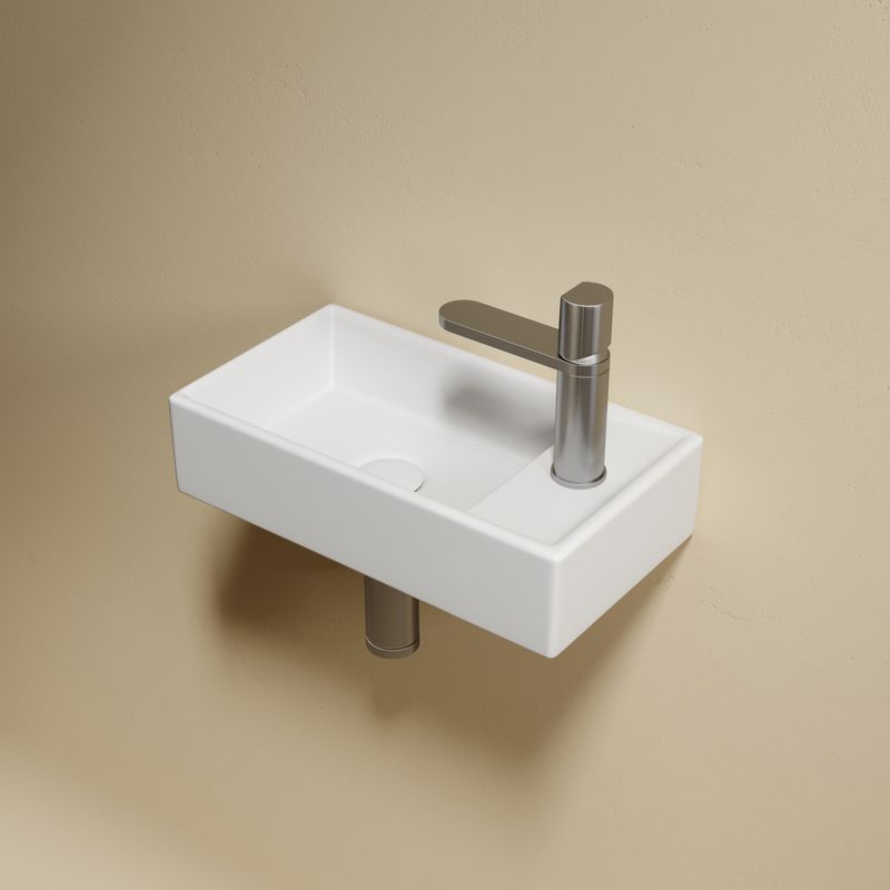 Раковина подвесная Ceramicanova Element CN6051LMW 40.7x21.7x10 (белый матовый), чаша слева