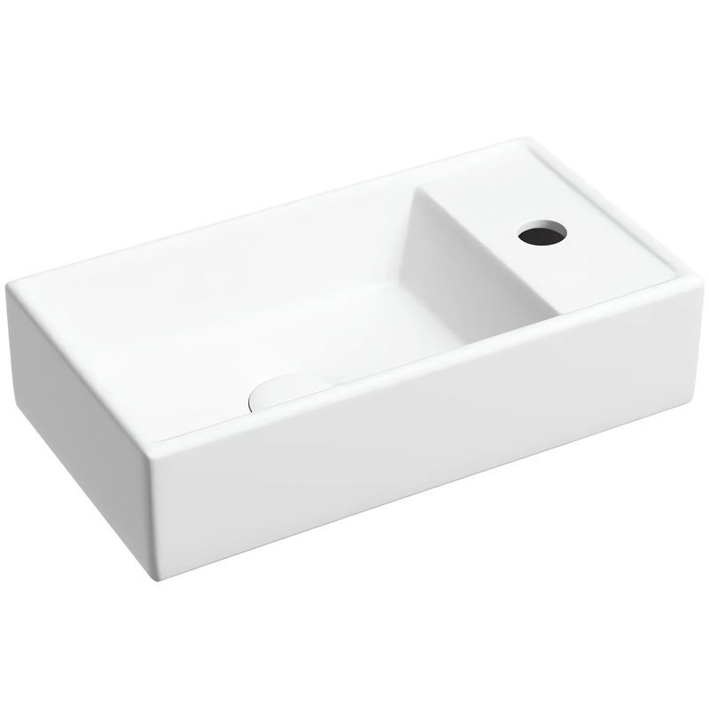 Раковина подвесная Ceramicanova Element CN6051LMW 40.7x21.7x10 (белый матовый), чаша слева