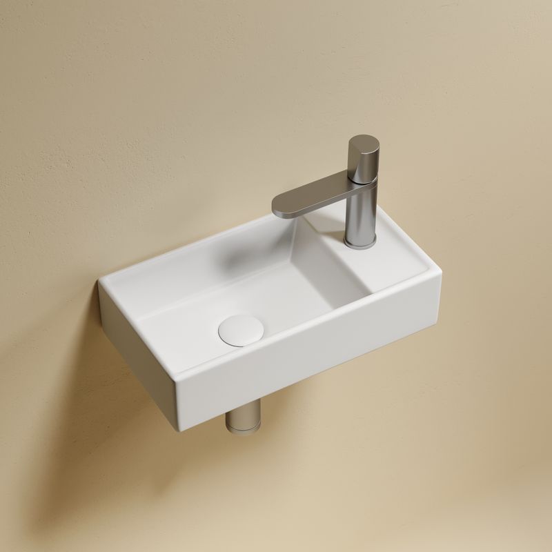 Раковина подвесная Ceramicanova Element CN6051LMW 40.7x21.7x10 (белый матовый), чаша слева