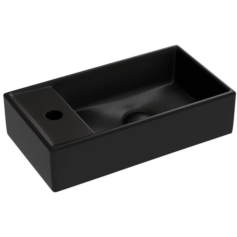 Раковина подвесная Ceramicanova Element CN6051RMB 40.7x21.7x10 (черный матовый), чаша справа