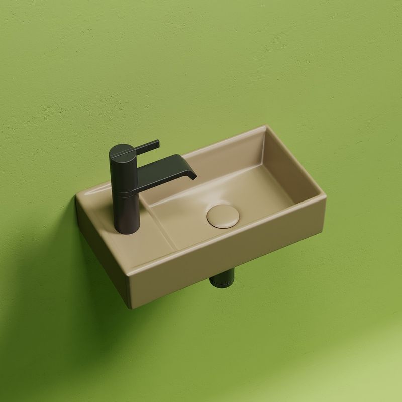 Раковина подвесная Ceramicanova Element CN6051RMC 40.7x21.7x10 (капучино матовый), чаша справа