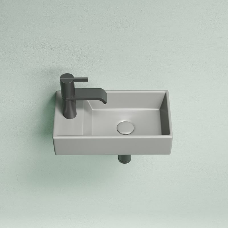 Раковина подвесная Ceramicanova Element CN6051RMH 40.7x21.7x10 (антрацит матовый), чаша справа