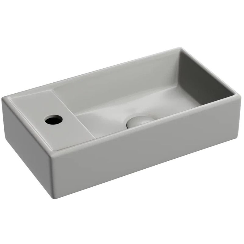 Раковина подвесная Ceramicanova Element CN6051RMH 40.7x21.7x10 (антрацит матовый), чаша справа