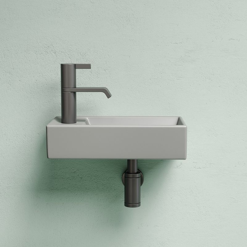 Раковина подвесная Ceramicanova Element CN6051RMH 40.7x21.7x10 (антрацит матовый), чаша справа