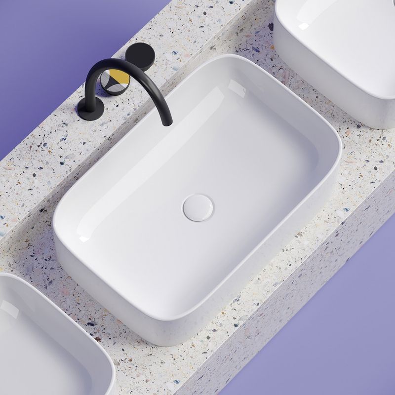 Раковина накладная Ceramicanova Element CN6053 60.5x38x15 (белый), без донного клапана