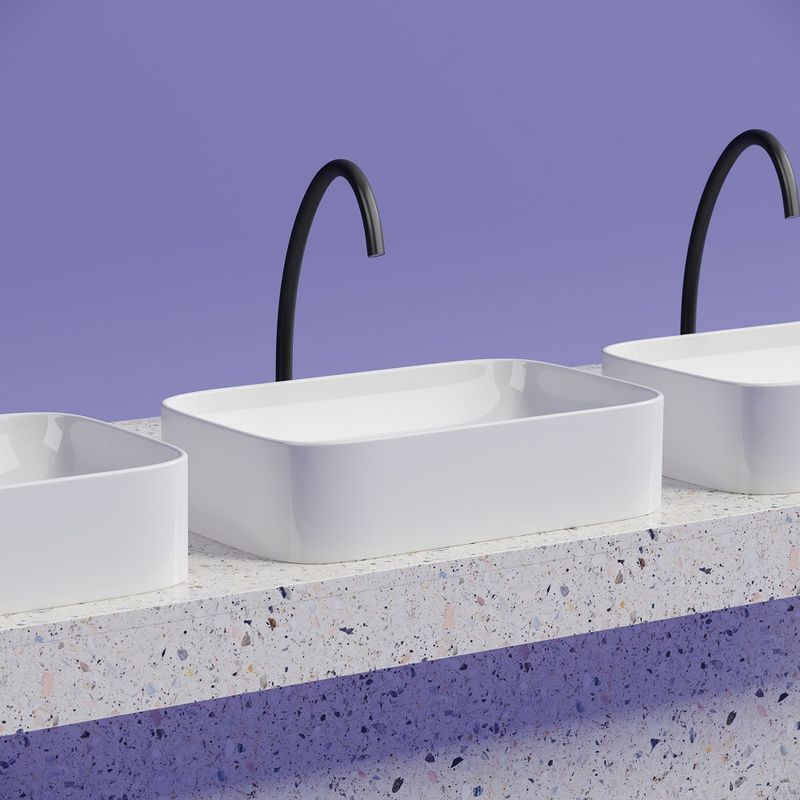 Раковина накладная Ceramicanova Element CN6053 60.5x38x15 (белый), без донного клапана