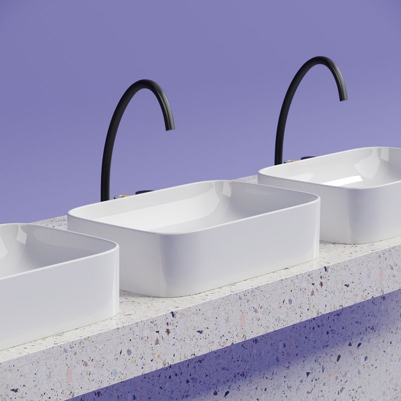 Раковина накладная Ceramicanova Element CN6053 60.5x38x15 (белый), без донного клапана