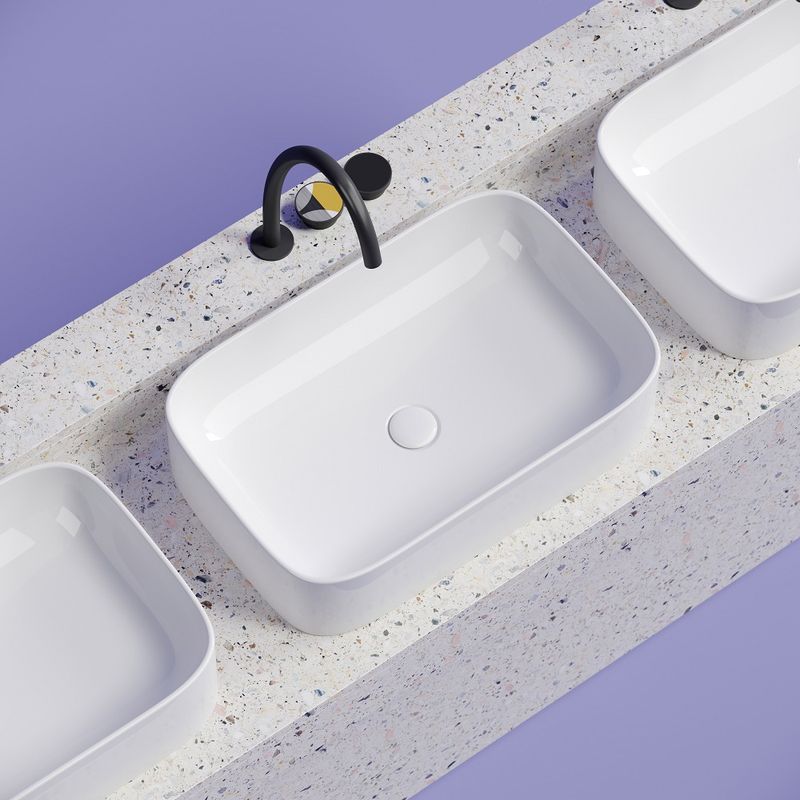 Раковина накладная Ceramicanova Element CN6053 60.5x38x15 (белый), без донного клапана