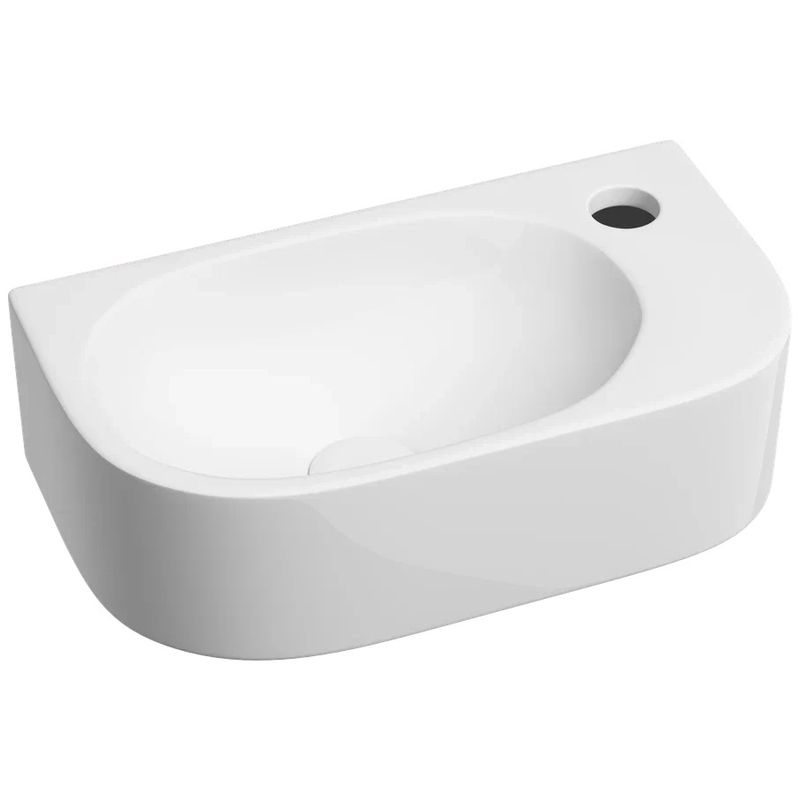Раковина подвесная Ceramicanova Element CN6066L 40x21.5x14 (белый), чаша слева