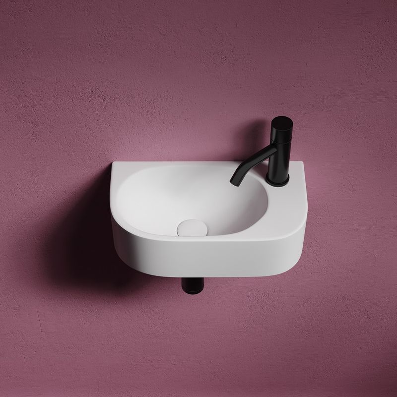 Раковина подвесная Ceramicanova Element CN6066L 40x21.5x14 (белый), чаша слева