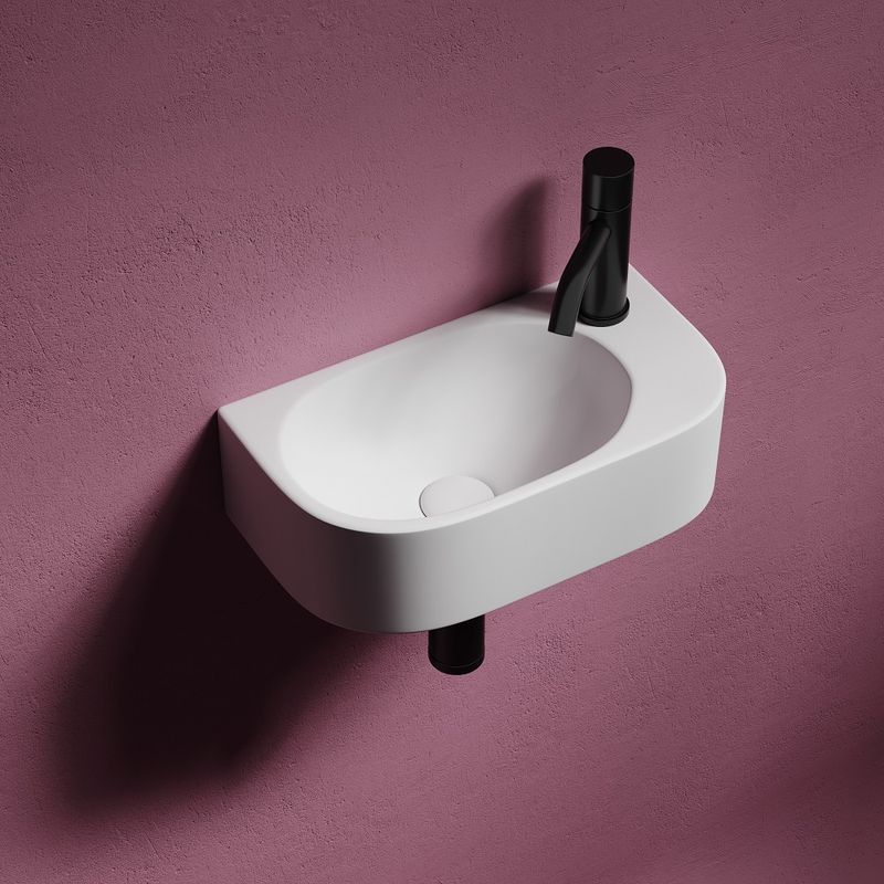 Раковина подвесная Ceramicanova Element CN6066L 40x21.5x14 (белый), чаша слева
