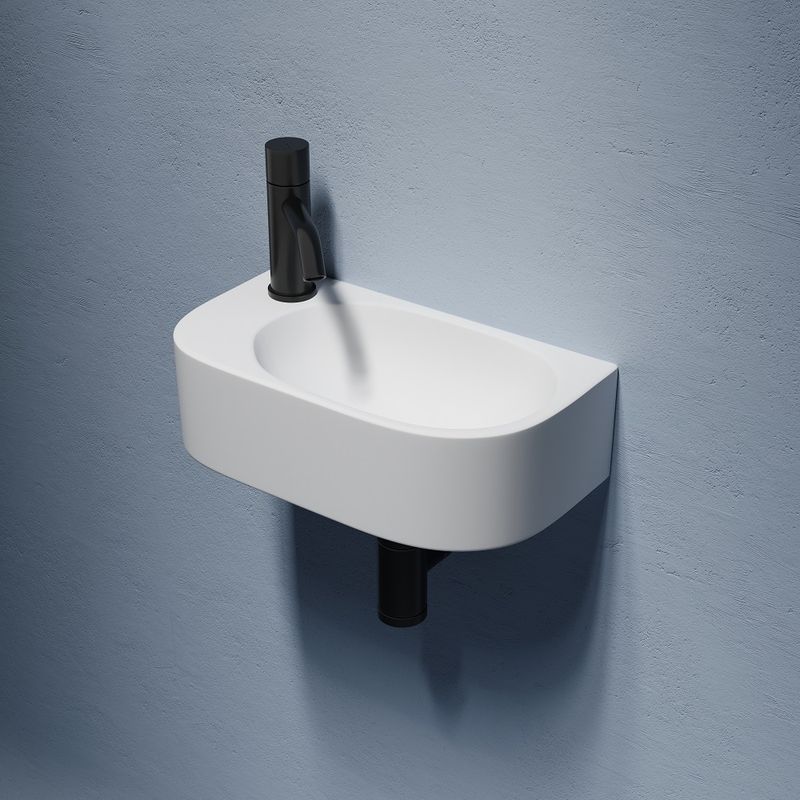 Раковина подвесная Ceramicanova Element CN6066R 40x21.5x14 (белый), чаша справа