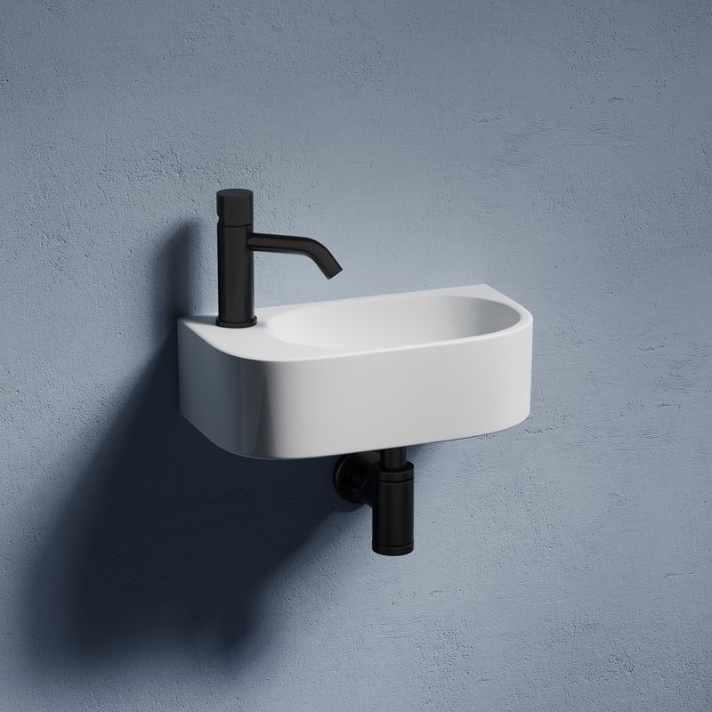 Раковина подвесная Ceramicanova Element CN6066R 40x21.5x14 (белый), чаша справа