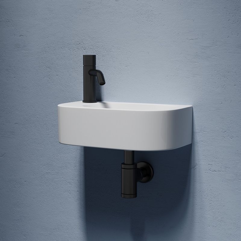 Раковина подвесная Ceramicanova Element CN6066R 40x21.5x14 (белый), чаша справа