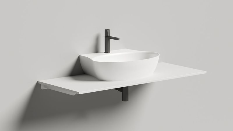 Раковина подвесная Salini S-Sense Alda Wall 140311G 58х45х15 (белый, глянцевый), без донного клапана