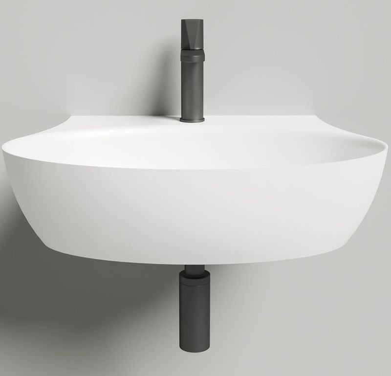 Раковина подвесная Salini S-Sense Alda Wall 140311G 58х45х15 (белый, глянцевый), без донного клапана