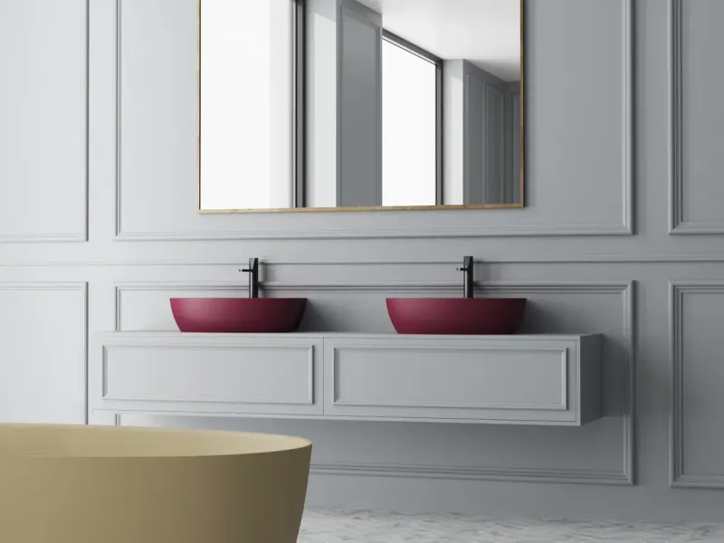 Раковина подвесная Salini S-Sense Alda Wall 140311GF 58х45х15 (покраска полностью), без донного клапана
