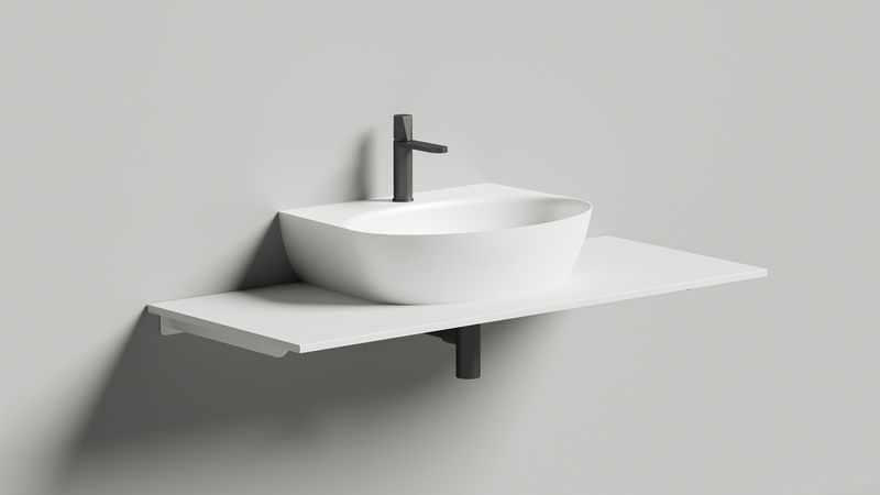 Раковина подвесная Salini S-Sense Alda Wall 140312G 58х45х15 (белый, глянцевый), без донного клапана