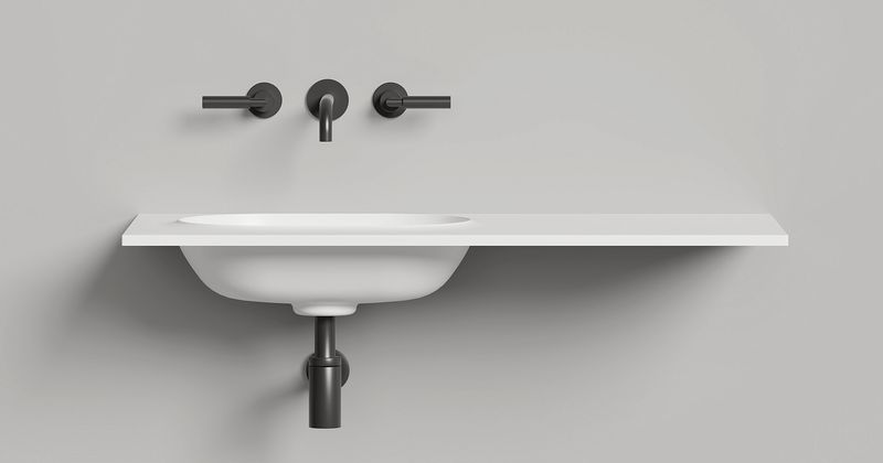 Раковина подвесная Salini S-Stone Onda Edge Oval 14022041MF 200x70x14.6 (покраска полностью, матовый), с донным клапаном