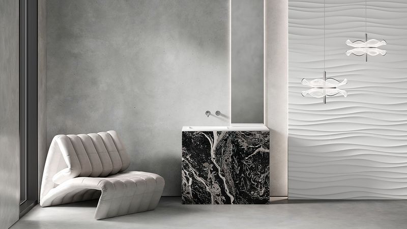 Раковина подвесная Salini S-Stone Onda Edge Square 14022061M 200x70x14.6 (белый матовый), с донным клапаном