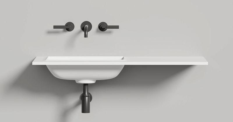 Раковина подвесная Salini S-Stone Onda Edge Square 14022061MF 200x70x14.6 (покраска полностью, матовый), с донным клапаном
