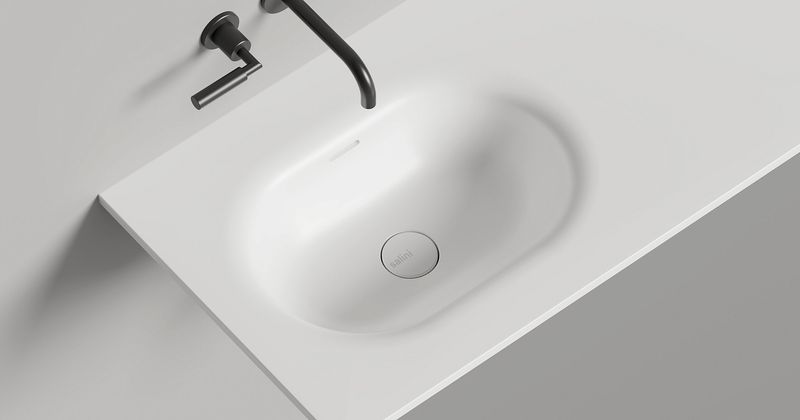 Раковина подвесная Salini S-Stone Onda Flow Oval 1402204MF 200x70x13.8 (покраска по RAL полностью, матовый), с донным клапаном