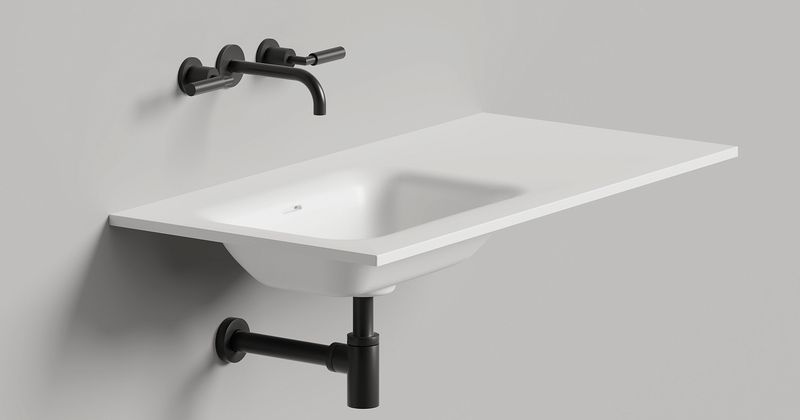 Раковина подвесная Salini S-Stone Onda Flow Round 1402205MF 200x70x13.8 (покраска полностью, матовый), с донным клапаном