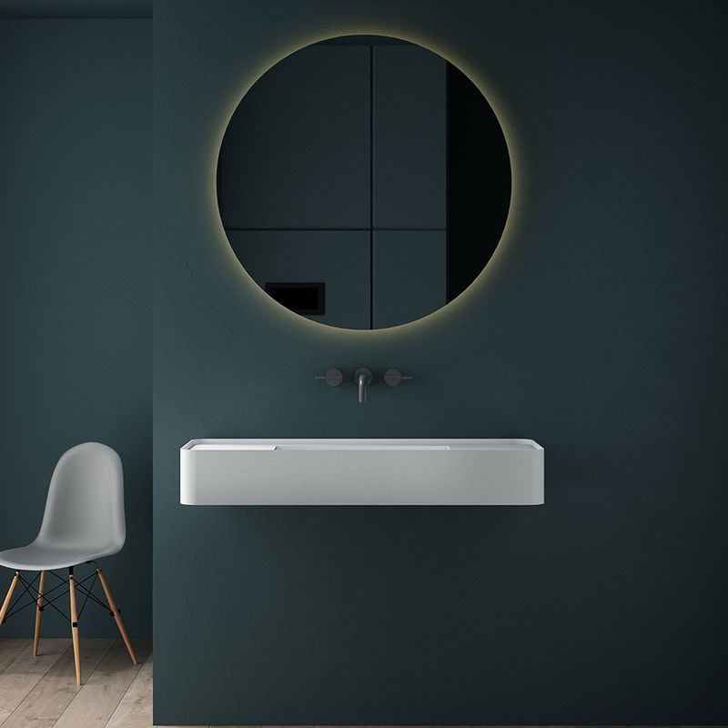 Раковина подвесная Vincea Solid surface VWB-6S312MW 120x40 (белый матовый)