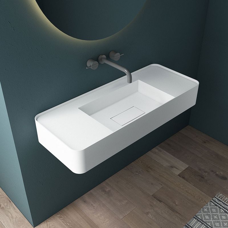 Раковина подвесная Vincea Solid surface VWB-6S312MW 120x40 (белый матовый)