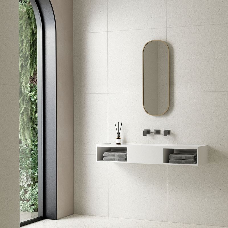 Раковина подвесная Vincea Solid surface VWB-6S212MW 120x40 (белый матовый)