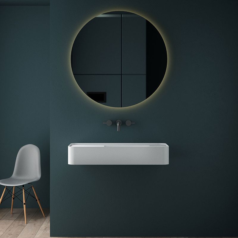 Раковина подвесная Vincea Solid surface VWB-6S412MW 120x40 (белый матовый)