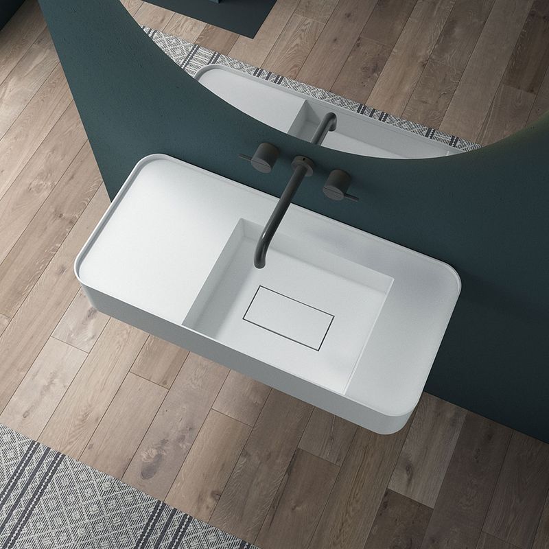 Раковина подвесная Vincea Solid surface VWB-6S480MW 80x40 (белый матовый)