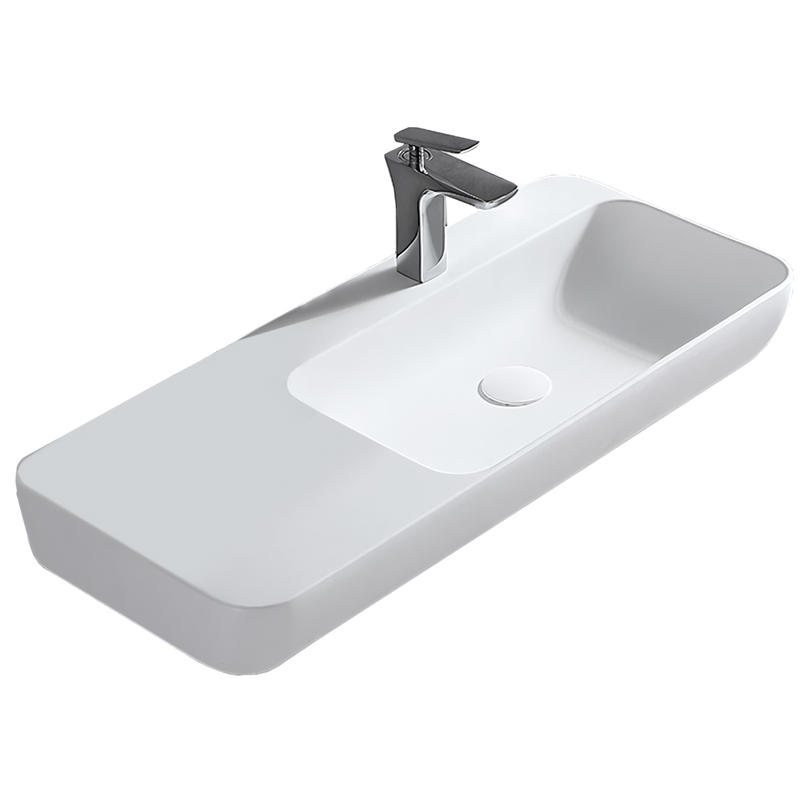 Раковина подвесная Vincea Solid surface VWB-6S590MW 90x40x12 (белый матовый)