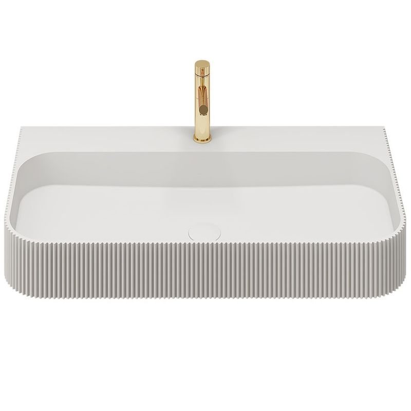 Раковина подвесная Vincea Solid surface VWB-6SG75MW 75x46x12 (белый матовый)