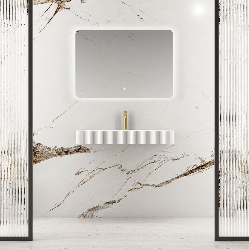 Раковина подвесная Vincea Solid surface VWB-6SG90MW 90x46x12 (белый матовый)