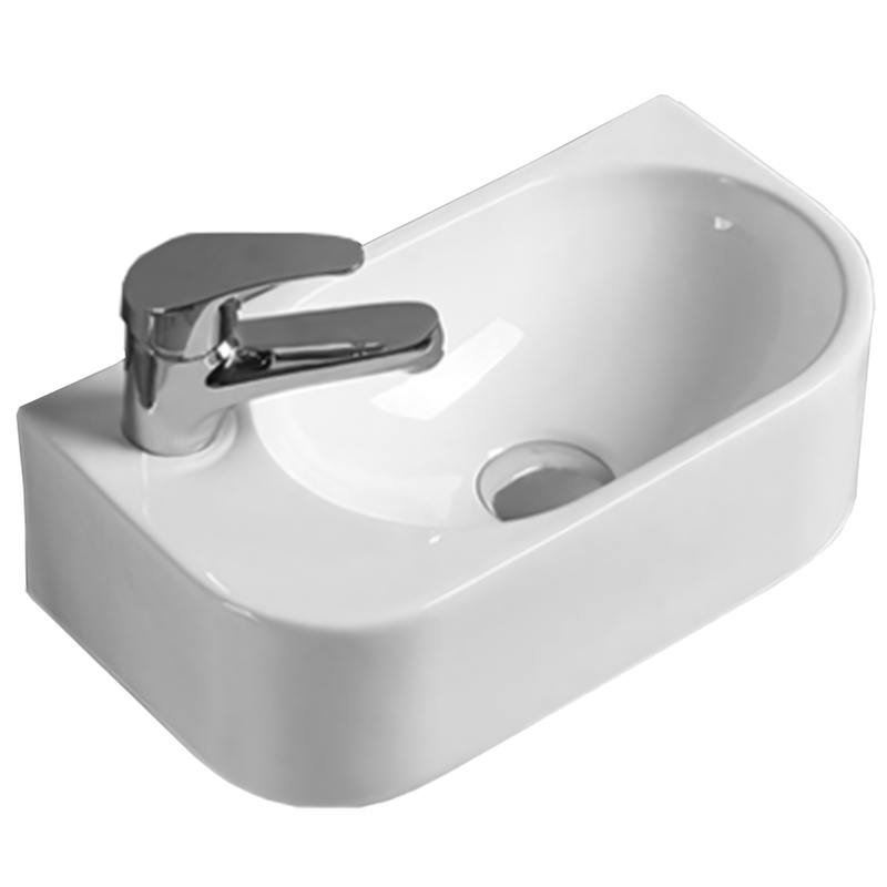 Раковина подвесная Vincea VBS-506L 40x21.5x12 (белый), без перелива, левая