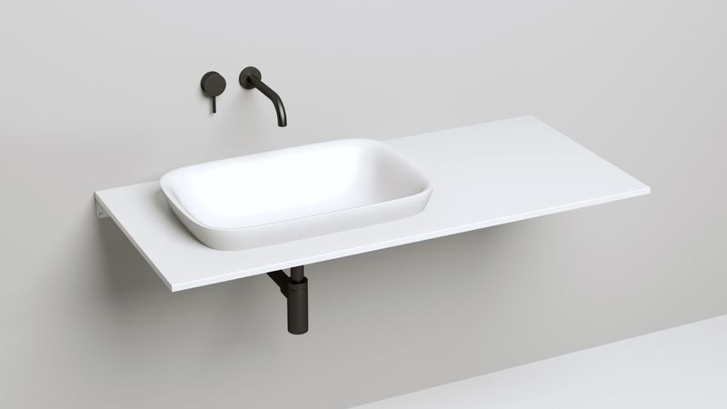 Раковина полувстраиваемая Salini Marea S-Sense 1802102G 59.8x39.8x16.5 (белый глянцевый), без донного клапана