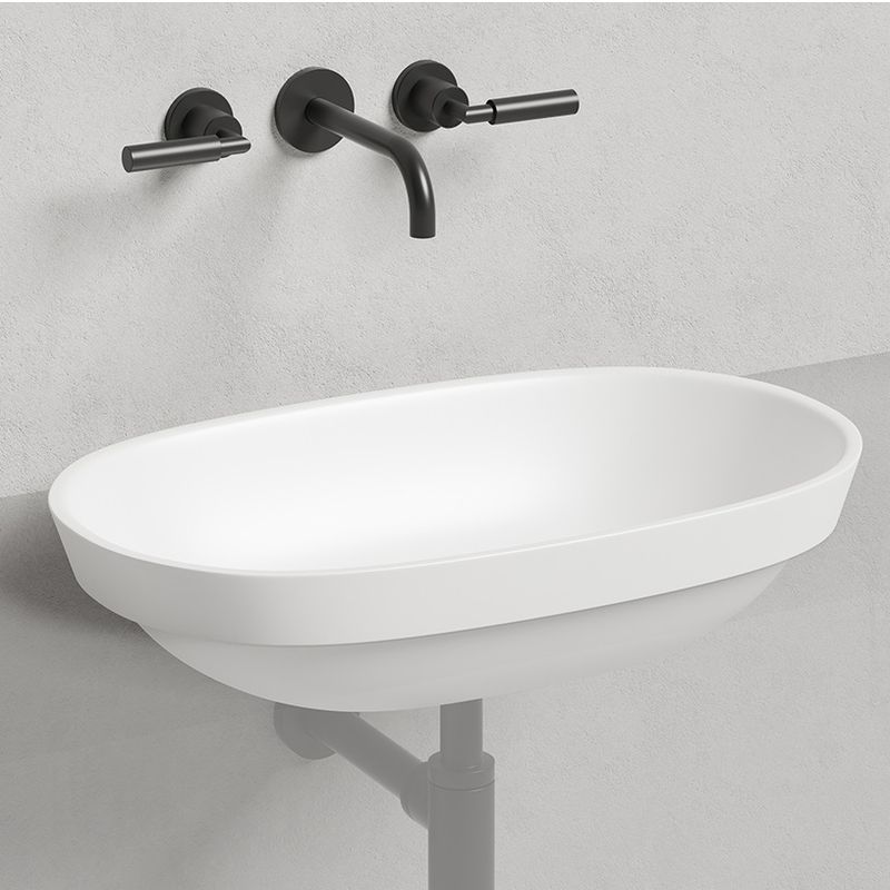 Раковина полувстраиваемая Salini Marea S-Stone 1802201M 64.5x38.7x16.5 (белый матовый), без донного клапана