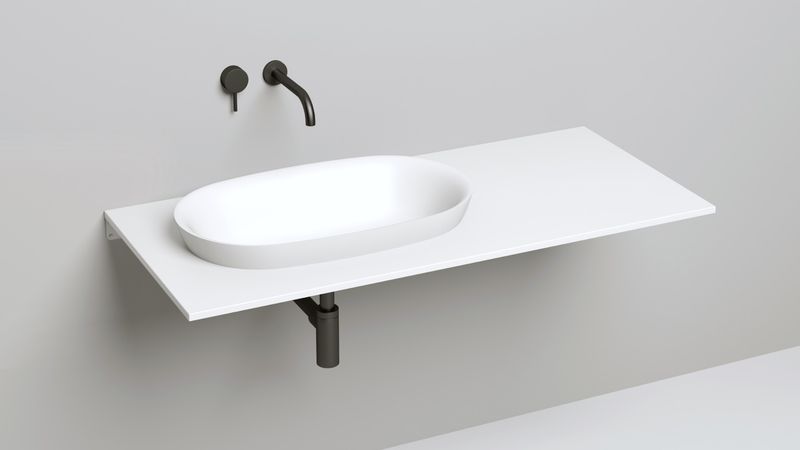 Раковина полувстраиваемая Salini Marea S-Stone 1802201MF 64.5x38.7x16.5 (покраска RAL полностью, матовый), без донного клапана